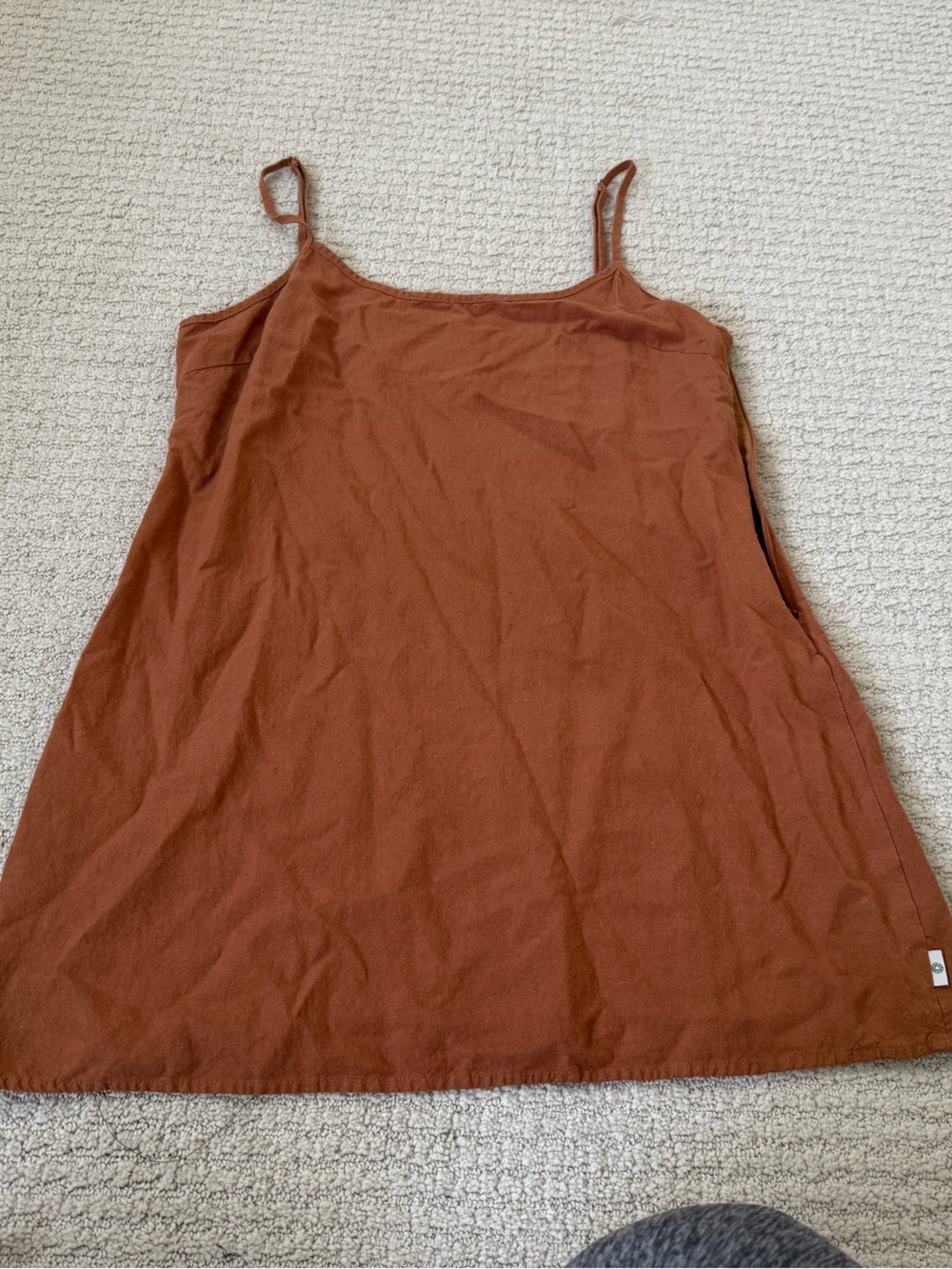 Rhythm Rust Brown Mini Slip Dress